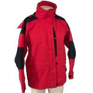 ALPINE DESIGN ~ MENS MEDIUM ~ RED BLACK GORE TEX HOODED WINTER JACKET COAT